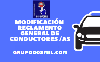 Modificacion del Reglamento general de conductores