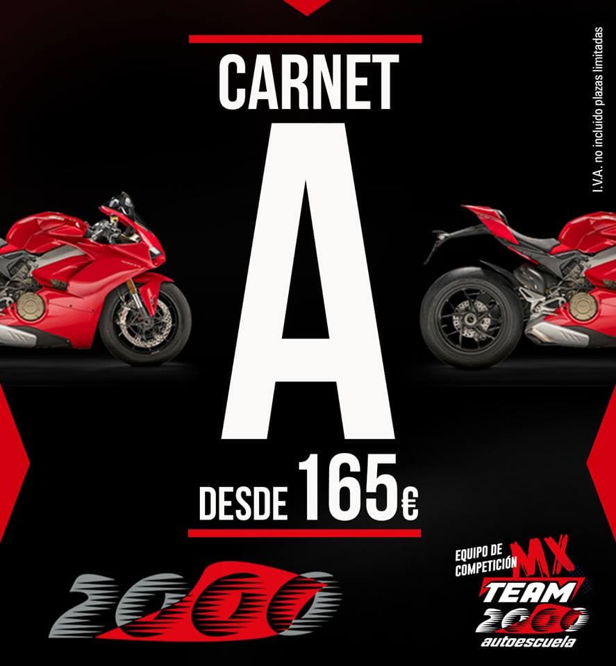 Carnet A desde 165€